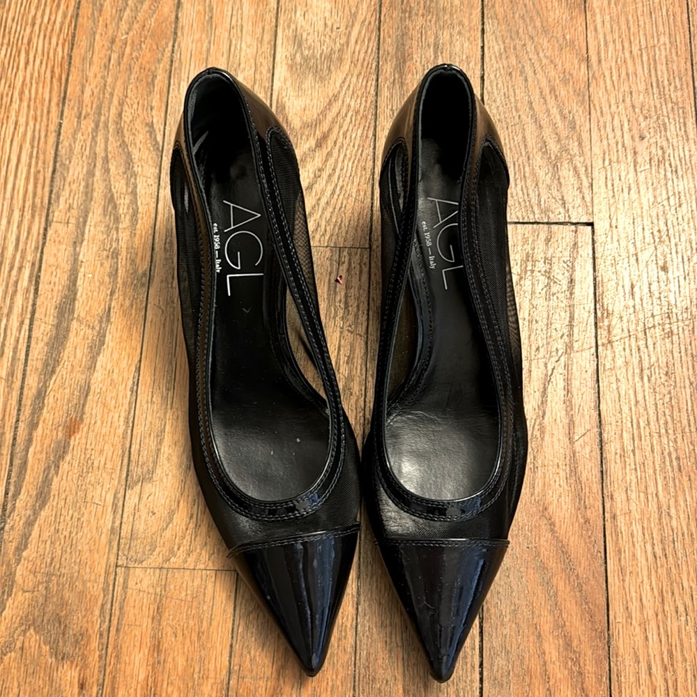 AGL kitten heels with mesh sides